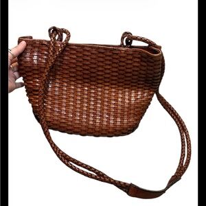 Talbots Chestnut Woven Crossbody Bag